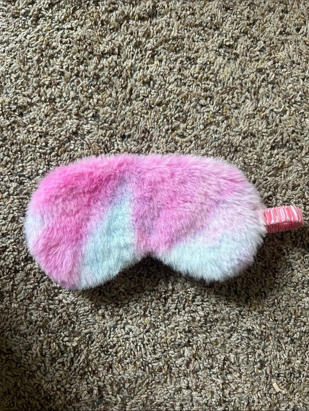 Target Pink & White Fuzzy Kids Sleep Mask - Plush Eye Cover